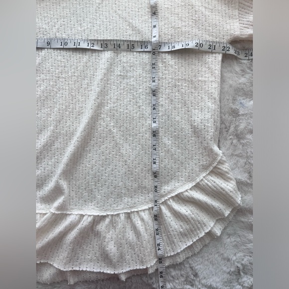 Maeve by Anthropologie Ivory Addie Cowl Neck Ruffle Hem Size Small - Picture 5 of 7